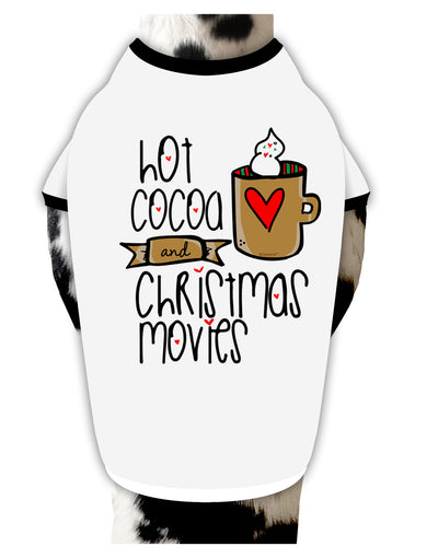 TooLoud Hot Cocoa and Christmas Movies Dog Shirt-Dog Shirt-TooLoud-White-with-Black-Small-Davson Sales