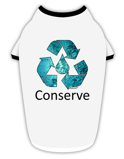Water Conservation Text Stylish Cotton Dog Shirt by TooLoud-Dog Shirt-TooLoud-White-with-Black-Small-Davson Sales