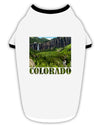 Beautiful Cliffs Colorado Stylish Cotton Dog Shirt by TooLoud-Dog Shirt-TooLoud-White-with-Black-Small-Davson Sales