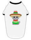 Cat with Sombrero and Poncho Stylish Cotton Dog Shirt by TooLoud-Dog Shirt-TooLoud-White-with-Black-Small-Davson Sales