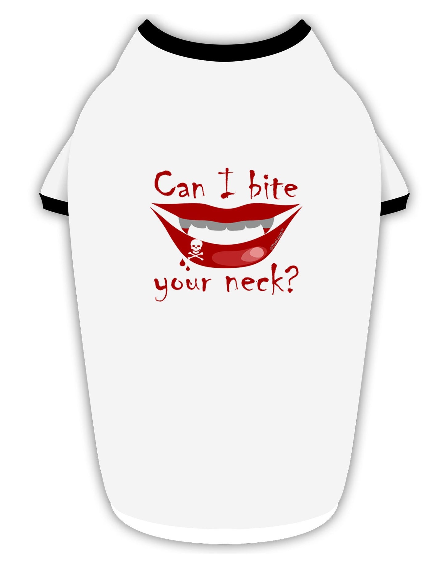 Bite your neck Stylish Cotton Dog Shirt-Dog Shirt-TooLoud-White-with-Black-XL-Davson Sales