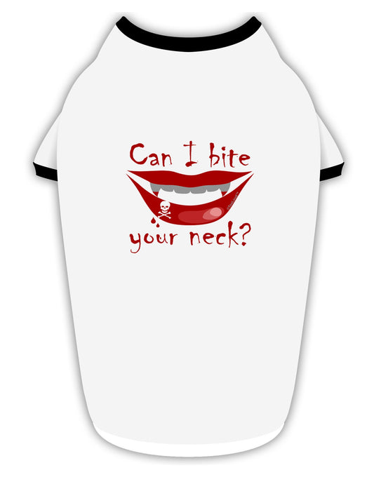Bite your neck Stylish Cotton Dog Shirt-Dog Shirt-TooLoud-White-with-Black-XL-Davson Sales