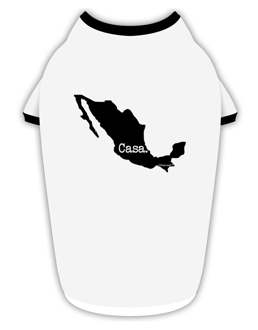 Mexico - Casa - Cinco De Mayo Stylish Cotton Dog Shirt-Dog Shirt-TooLoud-White-with-Black-Small-Davson Sales
