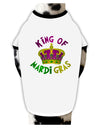 King Of Mardi Gras Stylish Cotton Dog Shirt-Dog Shirt-TooLoud-White-with-Black-Small-Davson Sales