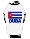 Cuba Flag Cuban Pride Dog Shirt by TooLoud-Dog Shirt-TooLoud-White-with-Black-Small-Davson Sales