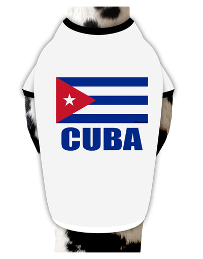 Cuba Flag Cuban Pride Dog Shirt by TooLoud-Dog Shirt-TooLoud-White-with-Black-Small-Davson Sales