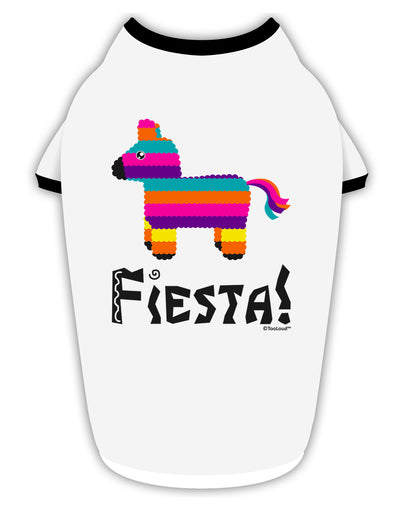 Colorful Pinata Design - Fiesta Stylish Cotton Dog Shirt by TooLoud-Dog Shirt-TooLoud-White-with-Black-Small-Davson Sales