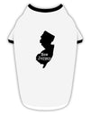 New Jersey - United States Shape Stylish Cotton Dog Shirt by TooLoud-Dog Shirt-TooLoud-White-with-Black-Small-Davson Sales