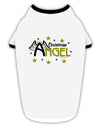 Christmas Angel Text Stylish Cotton Dog Shirt-Dog Shirt-TooLoud-White-with-Black-Small-Davson Sales