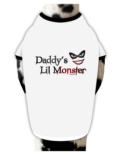 Daddys Lil Monster Dog Shirt-Dog Shirt-TooLoud-White-with-Black-Small-Davson Sales