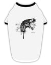 Artistic Ink Style Dinosaur Head Design Stylish Cotton Dog Shirt by TooLoud-Dog Shirt-TooLoud-White-with-Black-Small-Davson Sales