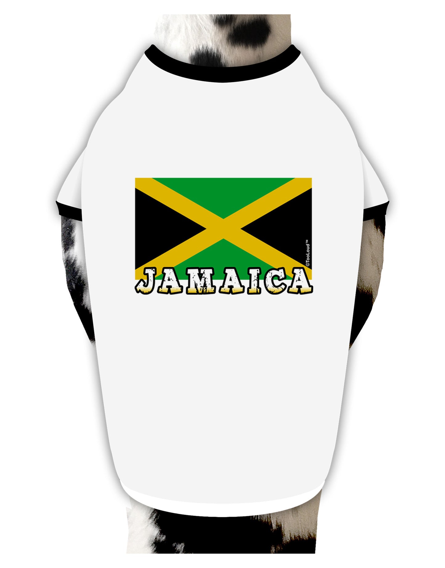 Jamaica Flag Dog Shirt-Dog Shirt-TooLoud-White-with-Black-Small-Davson Sales