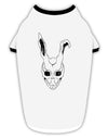 Scary Bunny Face White Distressed Stylish Cotton Dog Shirt-Dog Shirt-TooLoud-White-with-Black-Small-Davson Sales