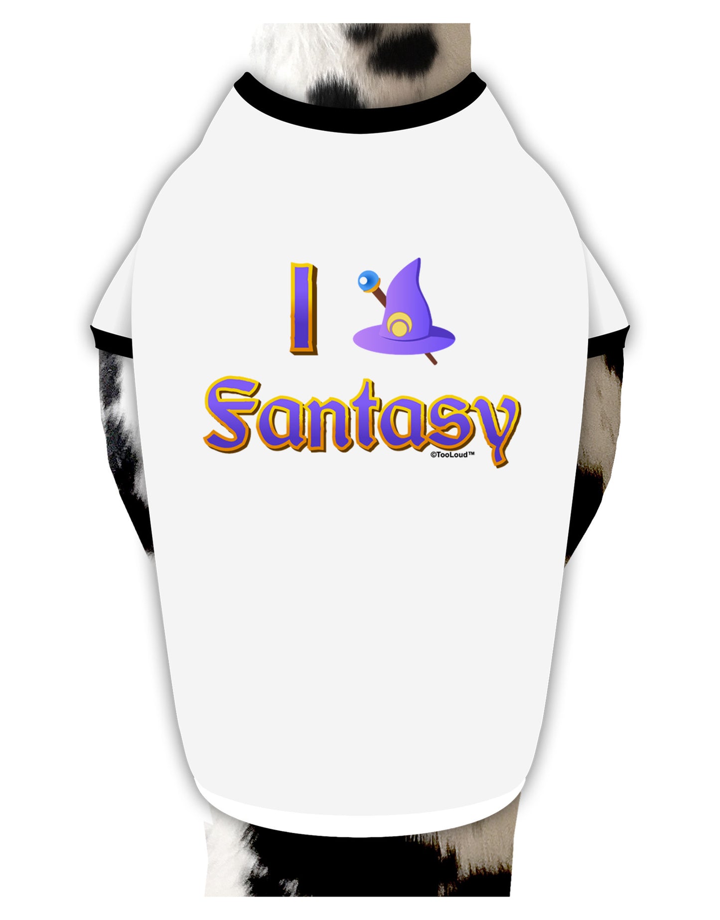 I Love Fantasy Dog Shirt-Dog Shirt-TooLoud-White-with-Black-Small-Davson Sales