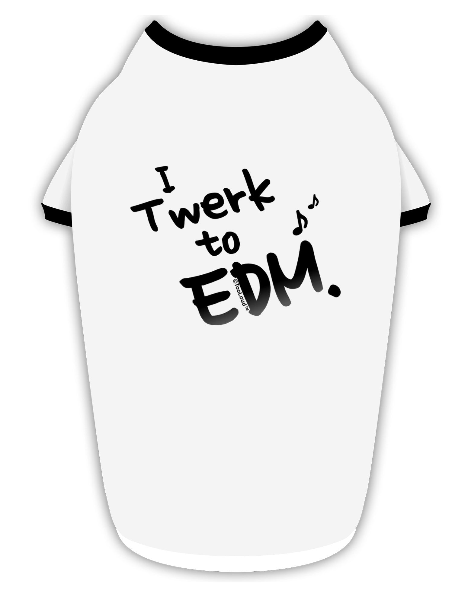 Twerk To EDM BnW Stylish Cotton Dog Shirt-Dog Shirt-TooLoud-White-with-Black-Small-Davson Sales