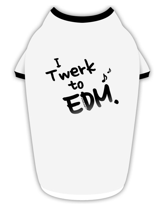 Twerk To EDM BnW Stylish Cotton Dog Shirt-Dog Shirt-TooLoud-White-with-Black-Small-Davson Sales