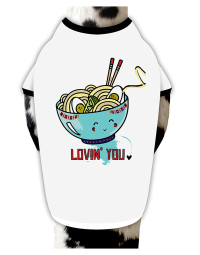 TooLoud Matching Lovin You Blue Pho Bowl Dog Shirt-Dog Shirt-TooLoud-White-with-Black-Small-Davson Sales