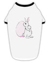 Easter Bunny and Egg Design Stylish Cotton Dog Shirt by TooLoud-Dog Shirt-TooLoud-White-with-Black-Small-Davson Sales