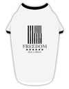 Freedom Flag BnW Stylish Cotton Dog Shirt-Dog Shirt-TooLoud-White-with-Black-Small-Davson Sales