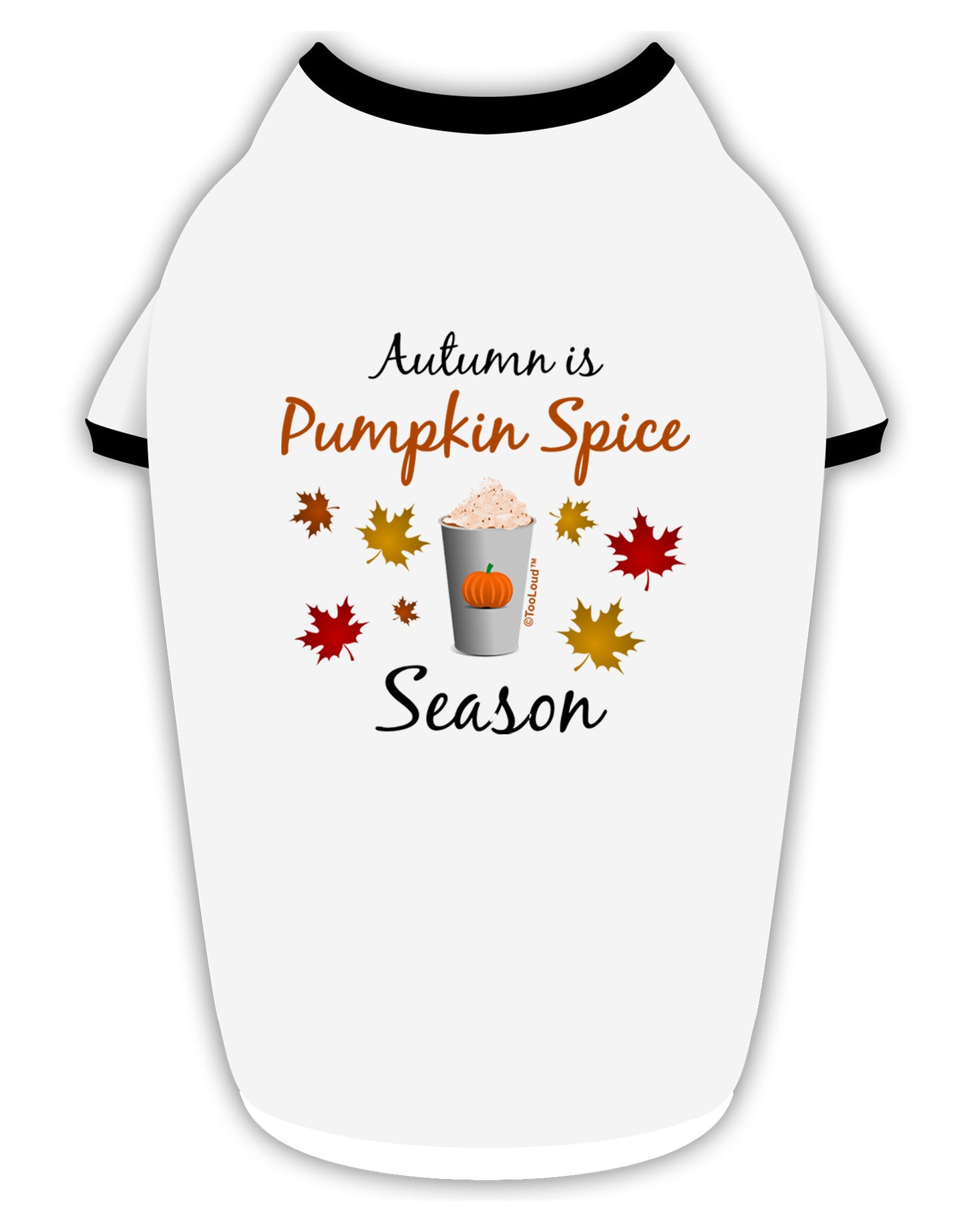 Pumpkin Spice Season Stylish Cotton Dog Shirt-Dog Shirt-TooLoud-White-with-Black-Small-Davson Sales