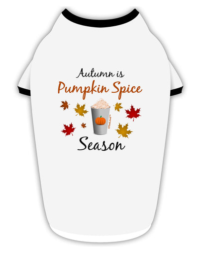 Pumpkin Spice Season Stylish Cotton Dog Shirt-Dog Shirt-TooLoud-White-with-Black-Small-Davson Sales