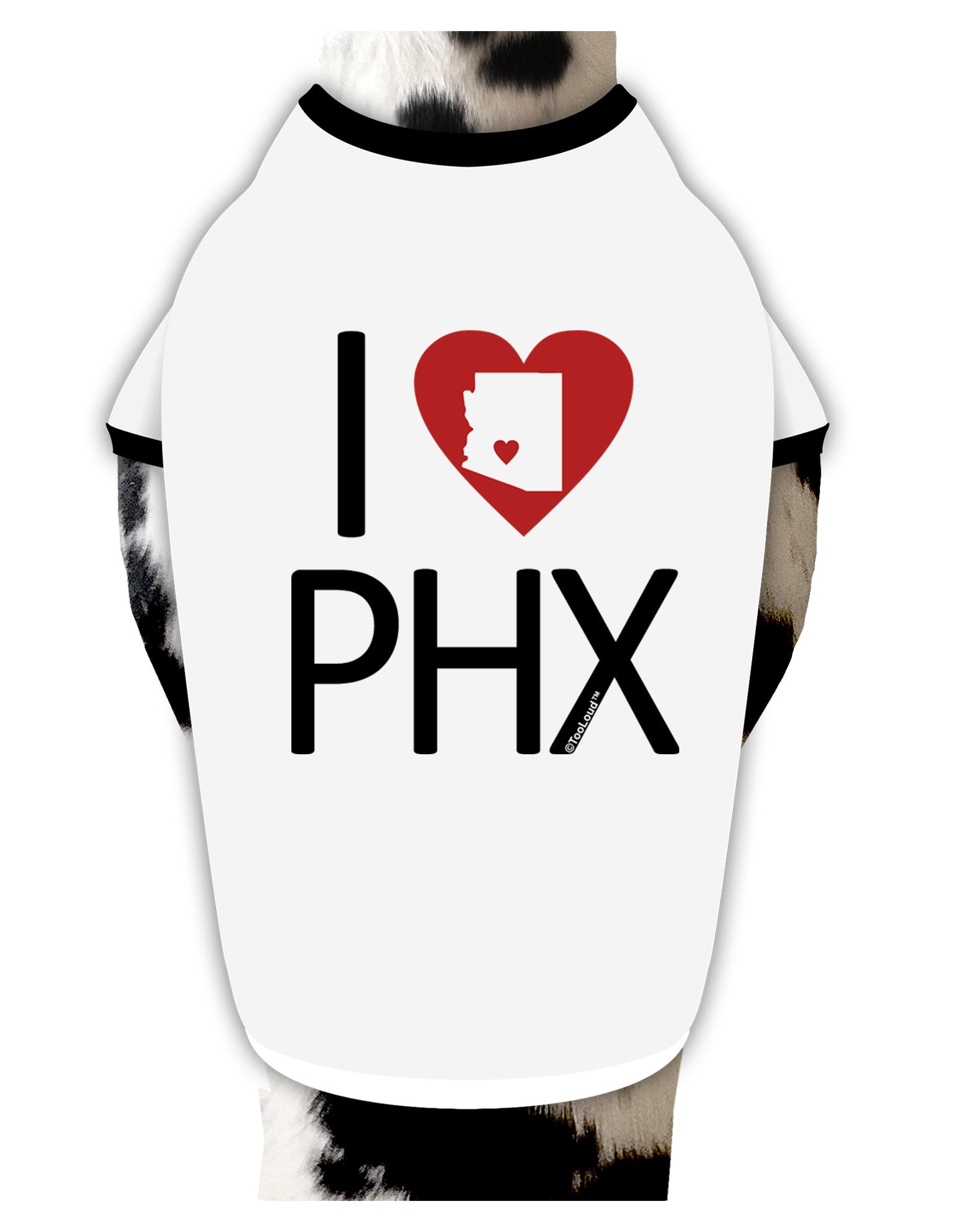 I Heart Phoenix Dog Shirt-Dog Shirt-TooLoud-White-with-Black-Small-Davson Sales