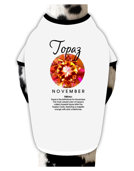Birthstone Topaz Dog Shirt by TooLoud-Dog Shirt-TooLoud-White-with-Black-Small-Davson Sales