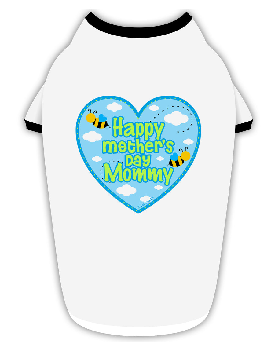 Happy Mother's Day Mommy - Blue Stylish Cotton Dog Shirt by TooLoud-Dog Shirt-TooLoud-White-with-Black-Small-Davson Sales