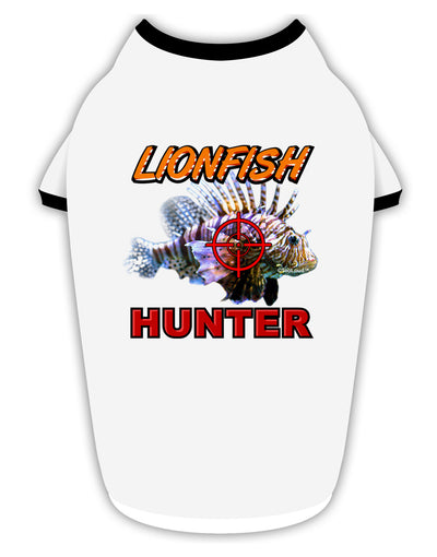 Lionfish Hunter Stylish Cotton Dog Shirt-Dog Shirt-TooLoud-White-with-Black-Small-Davson Sales