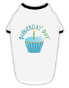 Birthday Boy - Candle Cupcake Stylish Cotton Dog Shirt by TooLoud-Dog Shirt-TooLoud-White-with-Black-Small-Davson Sales