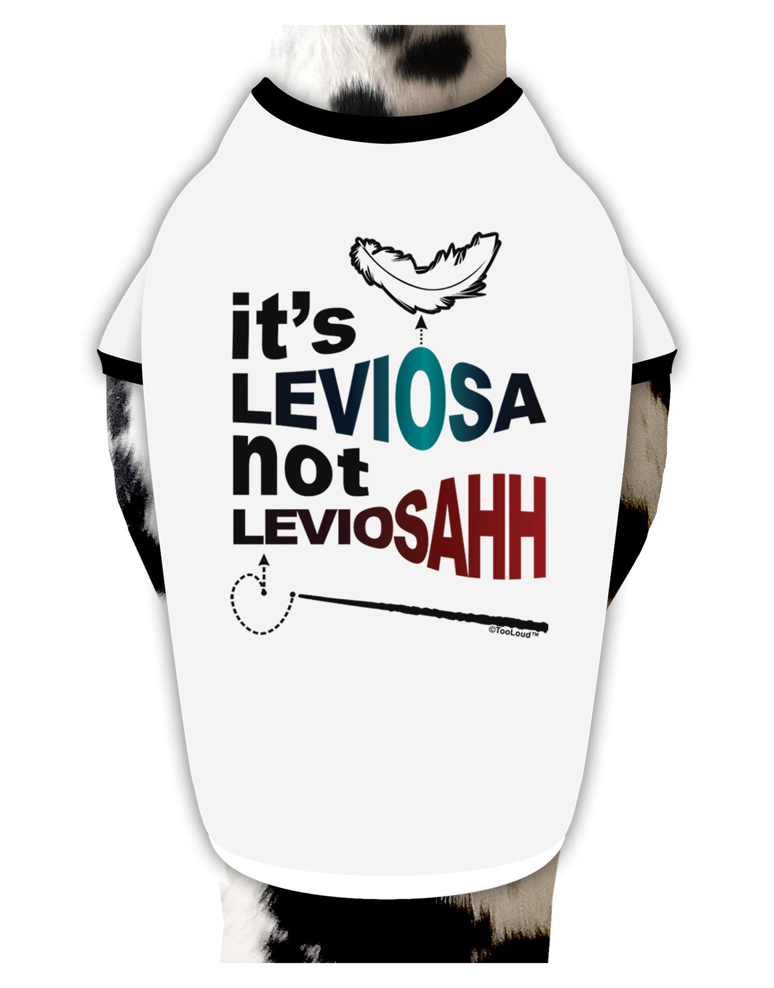 It's LeviOsa not LeviosAHH Dog Shirt-Dog Shirt-TooLoud-White-with-Black-Small-Davson Sales