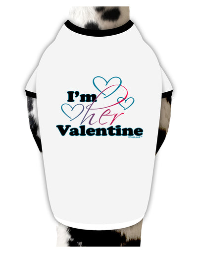 I'm HER Valentine Stylish Cotton Dog Shirt-Dog Shirt-TooLoud-White-with-Black-Small-Davson Sales