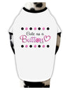 Cute As A Button Dog Shirt-Dog Shirt-TooLoud-White-with-Black-Small-Davson Sales