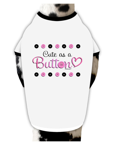 Cute As A Button Dog Shirt-Dog Shirt-TooLoud-White-with-Black-Small-Davson Sales