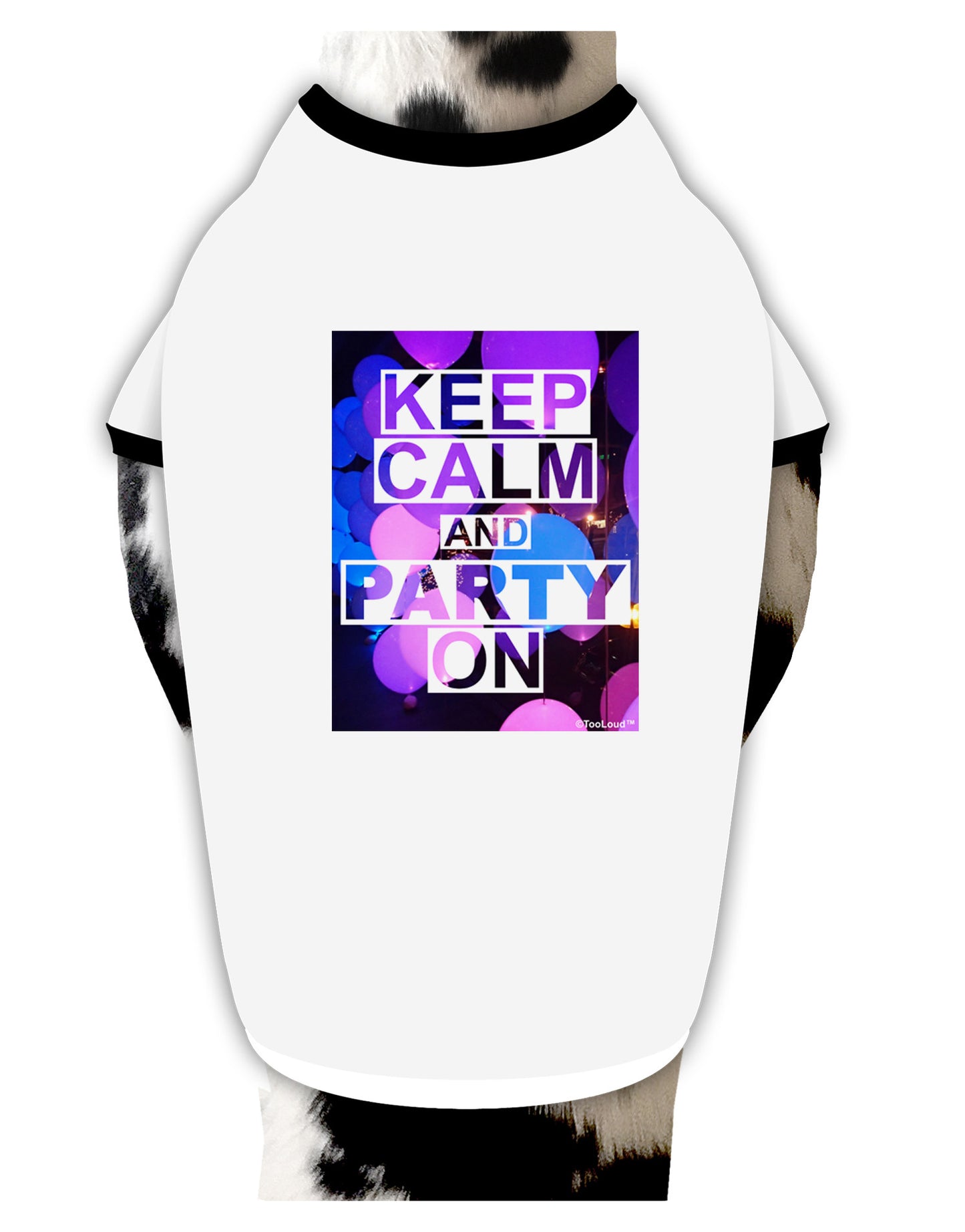 Keep Calm - Party Balloons Dog Shirt-Dog Shirt-TooLoud-White-with-Black-Small-Davson Sales