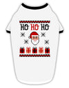Ho Ho Ho Ugly Christmas Sweater Stylish Cotton Dog Shirt-Dog Shirt-TooLoud-White-with-Black-Small-Davson Sales