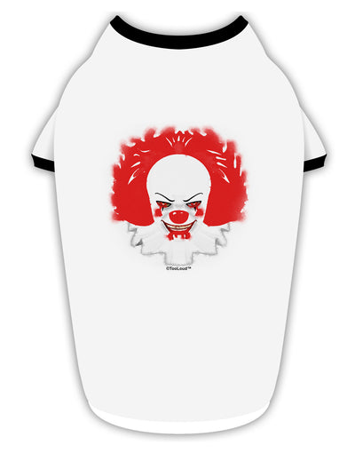 Extra Scary Clown Watercolor Stylish Cotton Dog Shirt-Dog Shirt-TooLoud-White-with-Black-Small-Davson Sales