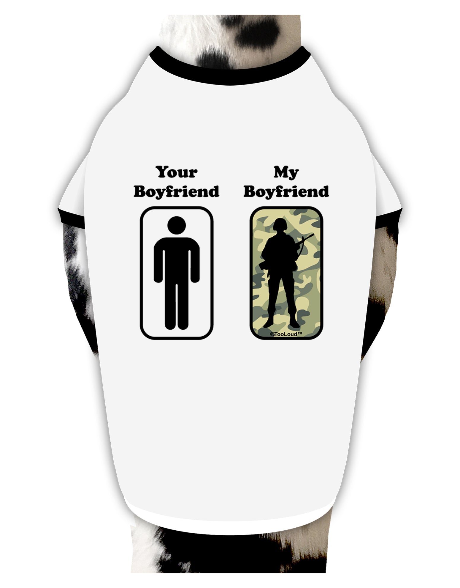 Your Boyfriend My Boyfriend Dog Shirt by TooLoud-Dog Shirt-TooLoud-White-with-Black-Small-Davson Sales