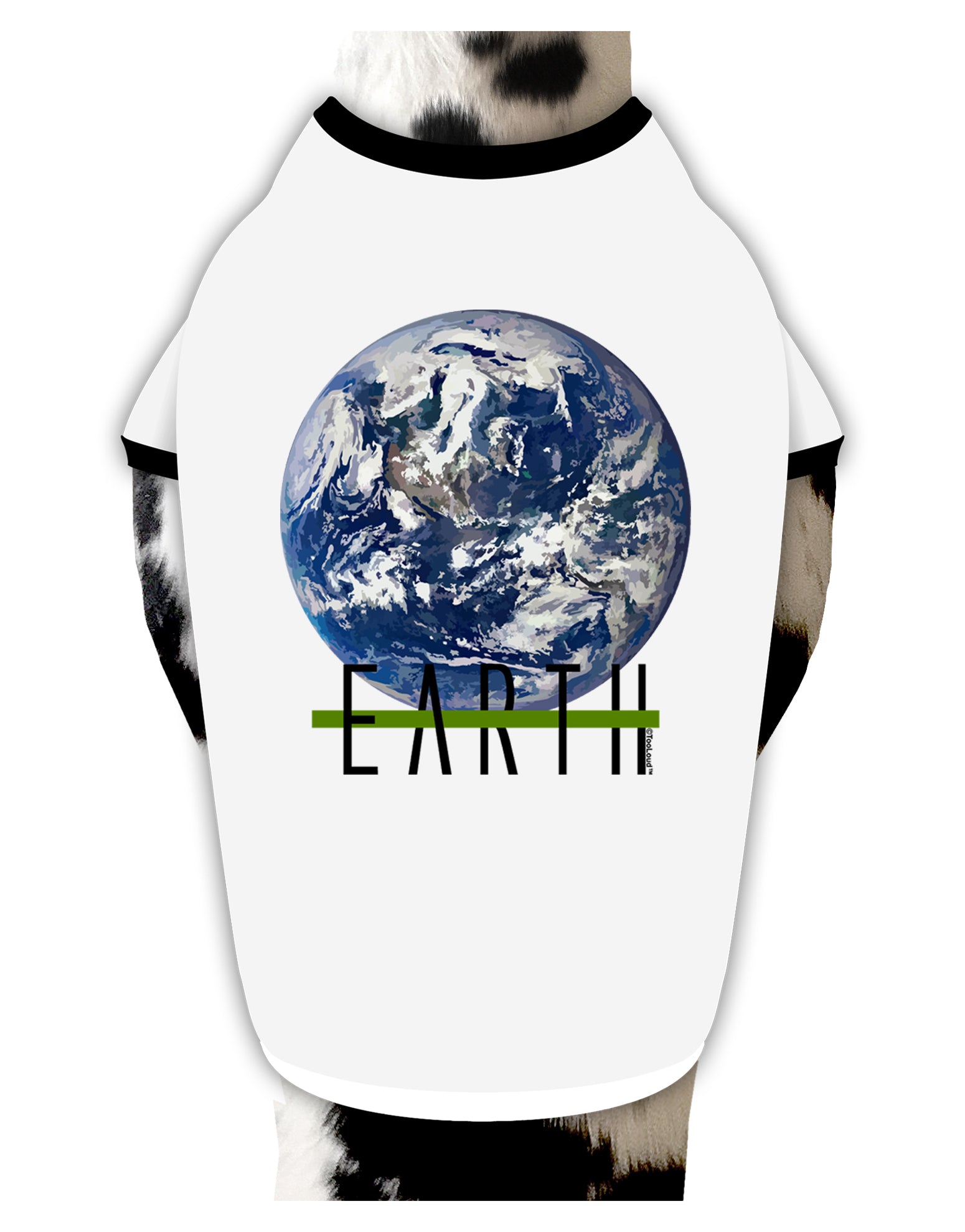 Planet Earth Text Dog Shirt by TooLoud-Dog Shirt-TooLoud-White-with-Black-Small-Davson Sales