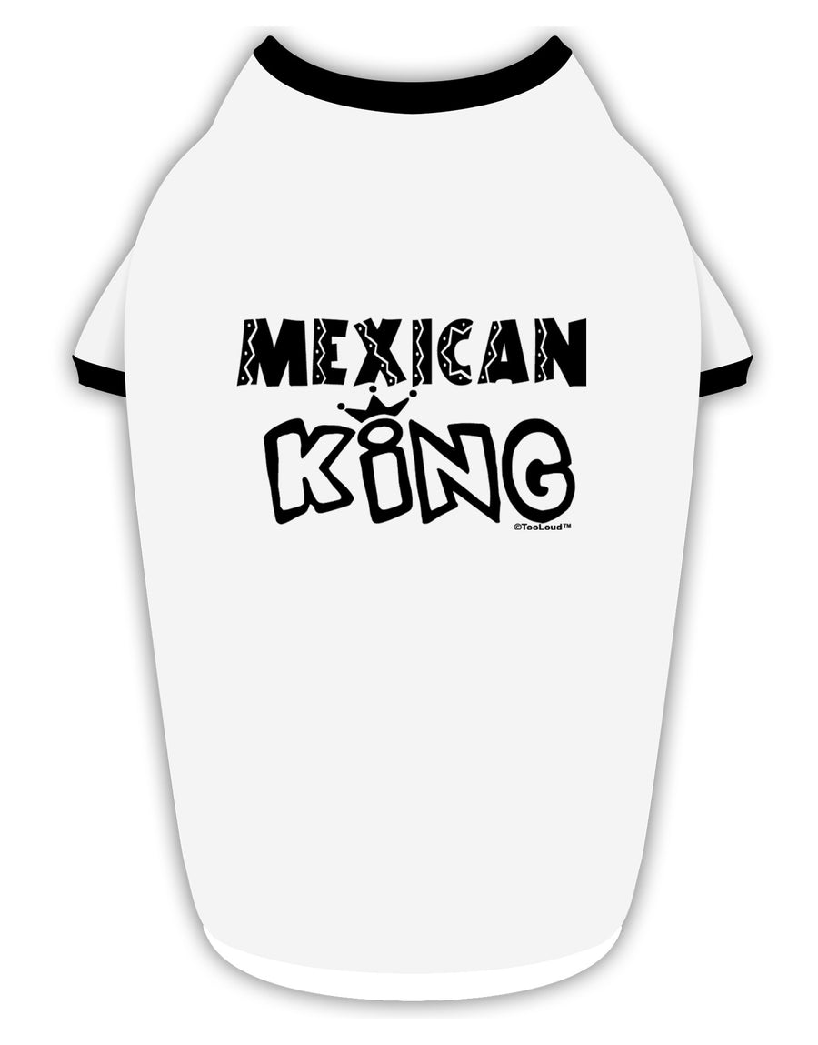 Mexican King - Cinco de Mayo Stylish Cotton Dog Shirt-Dog Shirt-TooLoud-White-with-Black-Small-Davson Sales