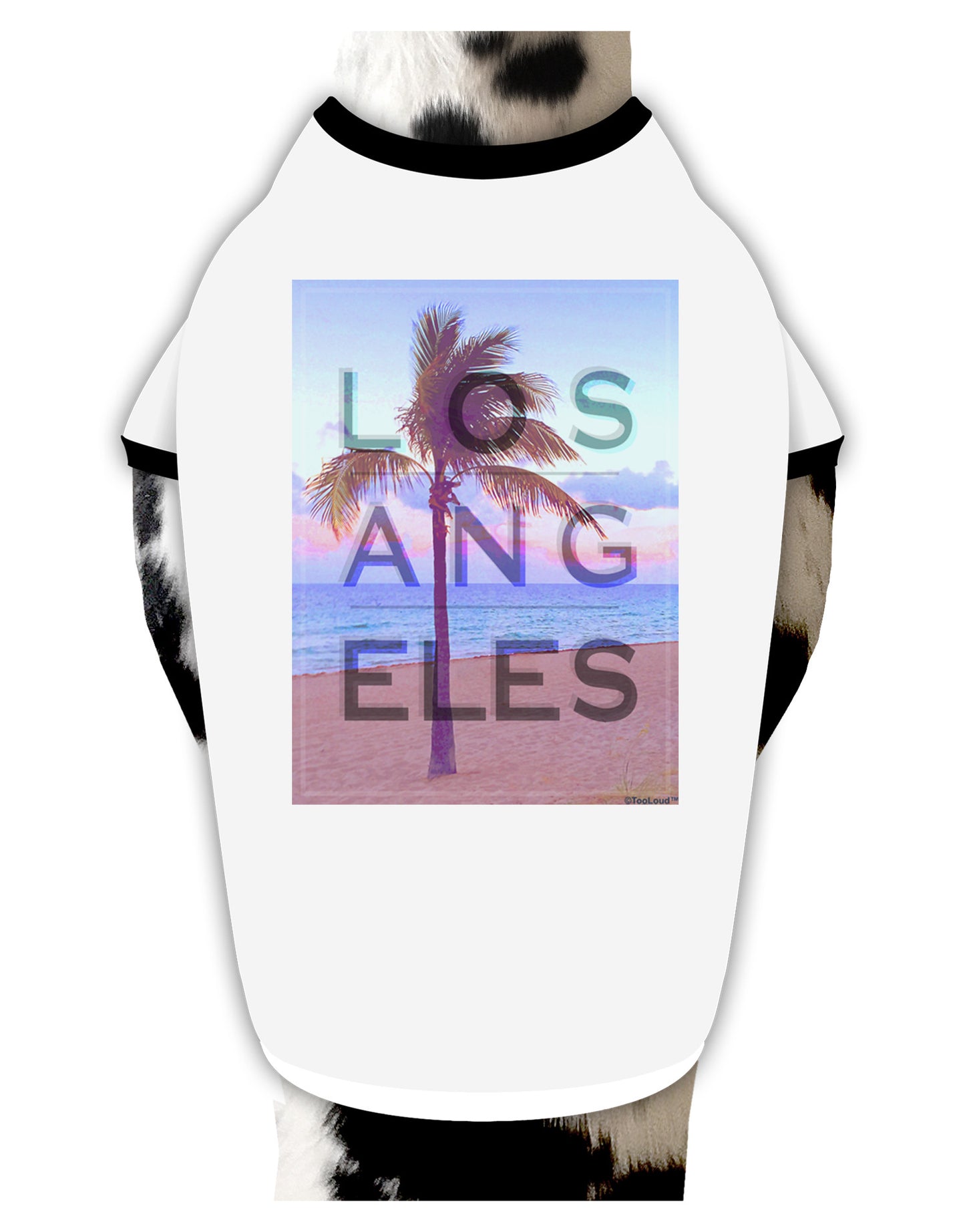 Los Angeles Beach Filter Dog Shirt-Dog Shirt-TooLoud-White-with-Black-Small-Davson Sales