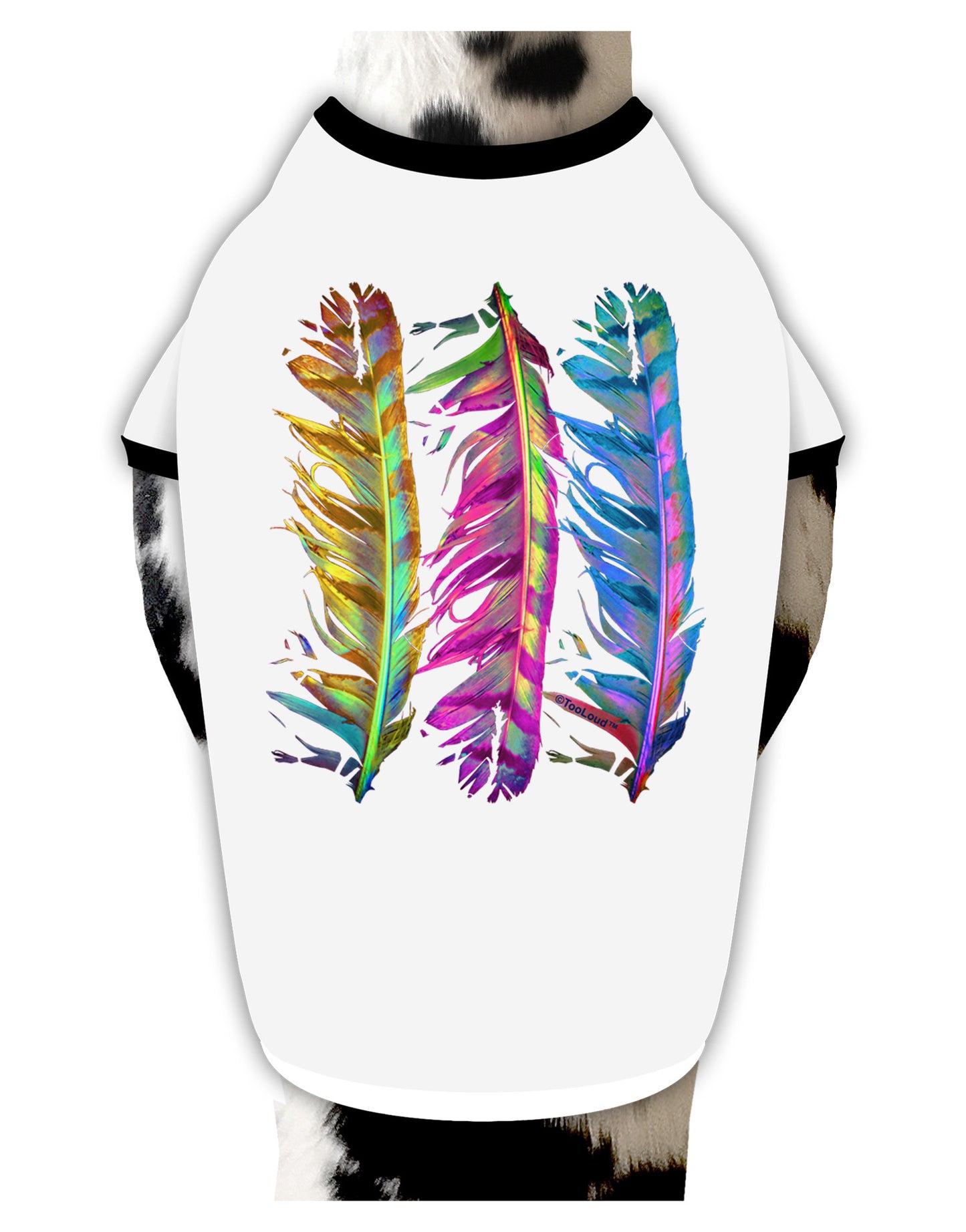 Magic Feathers Dog Shirt-Dog Shirt-TooLoud-White-with-Black-Small-Davson Sales