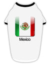 Mexican Flag App Icon - Text Stylish Cotton Dog Shirt by TooLoud-Dog Shirt-TooLoud-White-with-Black-Small-Davson Sales