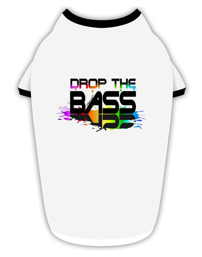 Paint Drop The Bass Stylish Cotton Dog Shirt-Dog Shirt-TooLoud-White-with-Black-Small-Davson Sales