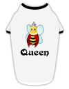 Queen Bee Text 2 Stylish Cotton Dog Shirt-Dog Shirt-TooLoud-White-with-Black-Small-Davson Sales