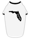 Florida - United States Shape Stylish Cotton Dog Shirt by TooLoud-Dog Shirt-TooLoud-White-with-Black-Small-Davson Sales