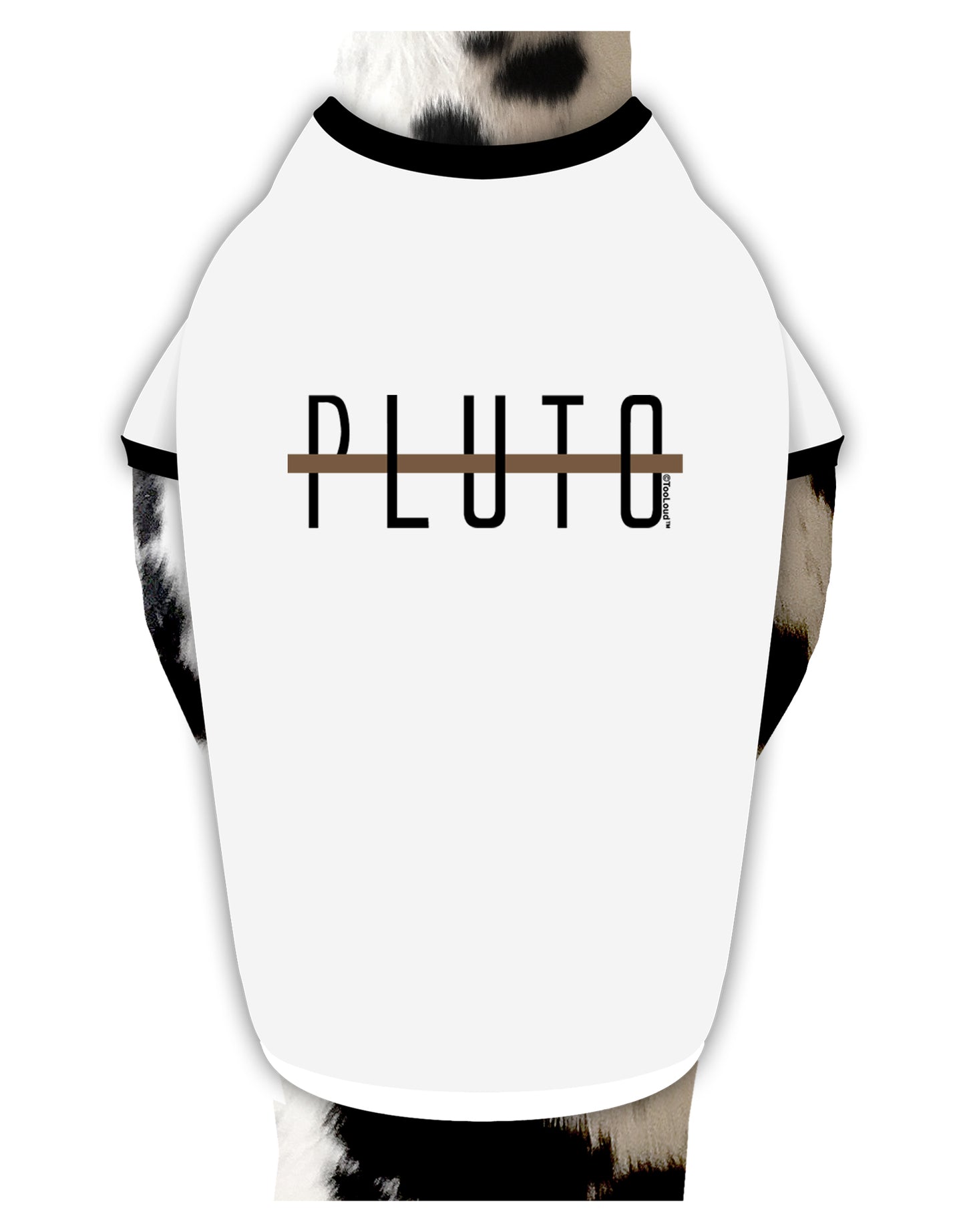 Planet Pluto Text Only Dog Shirt by TooLoud-Dog Shirt-TooLoud-White-with-Black-Small-Davson Sales