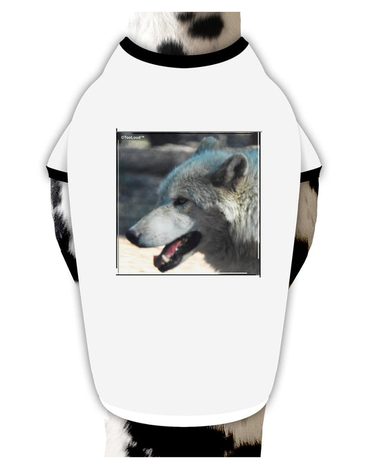 TooLoud White Wolf Face Dog Shirt-Dog Shirt-TooLoud-White-with-Black-Small-Davson Sales