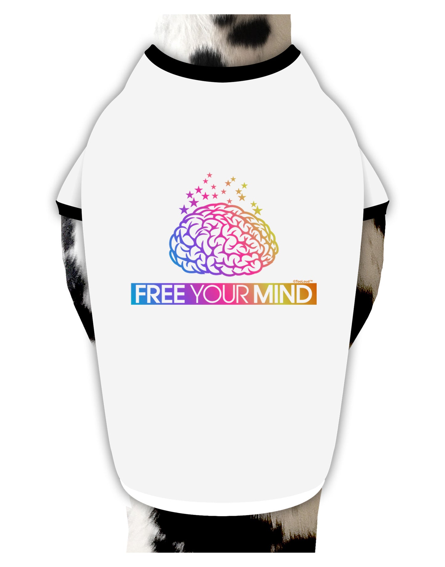 Free Your Mind Dog Shirt-Dog Shirt-TooLoud-White-with-Black-Small-Davson Sales