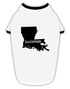 Louisiana - United States Shape Stylish Cotton Dog Shirt by TooLoud-Dog Shirt-TooLoud-White-with-Black-Small-Davson Sales